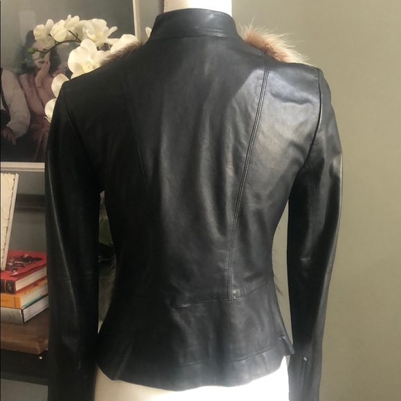 Haute Hippie Raccoon Fur & Leather Jacket Small - Picture 8 of 8